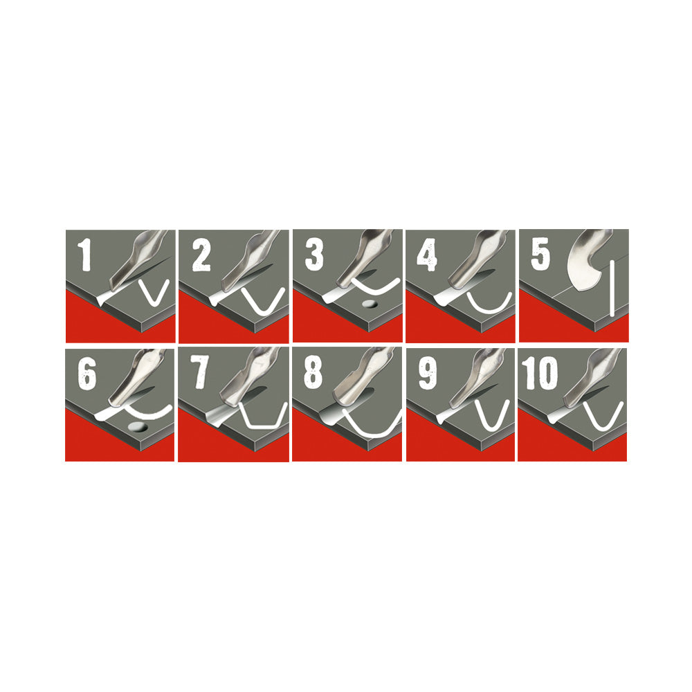 Navajas Para Linóleo Tipo "1-10" Con 10 Piezas
