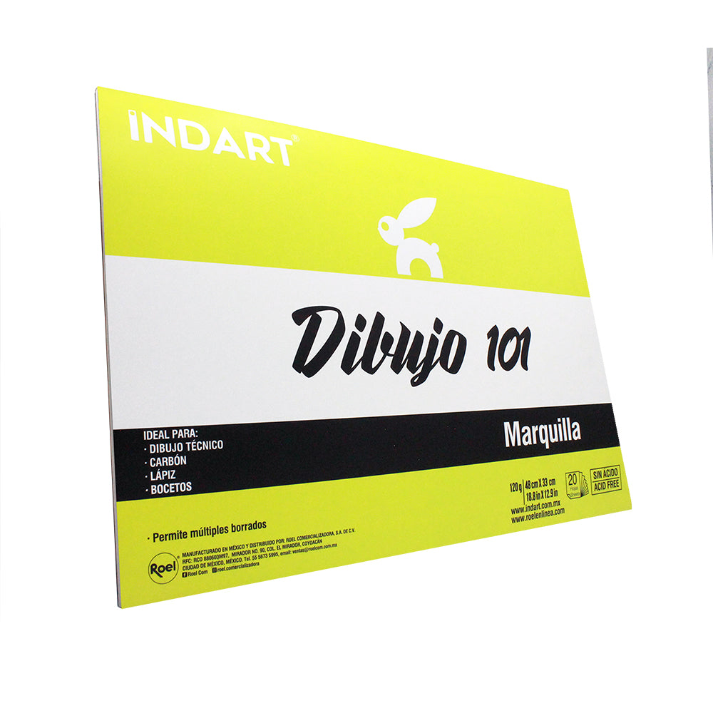 Block Indart para Dibujo 101 Marquilla 20 Hojas, 120g