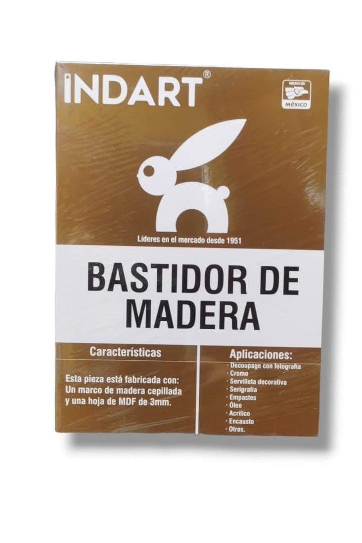Bastidor con Superficie de Madera 50x50cm