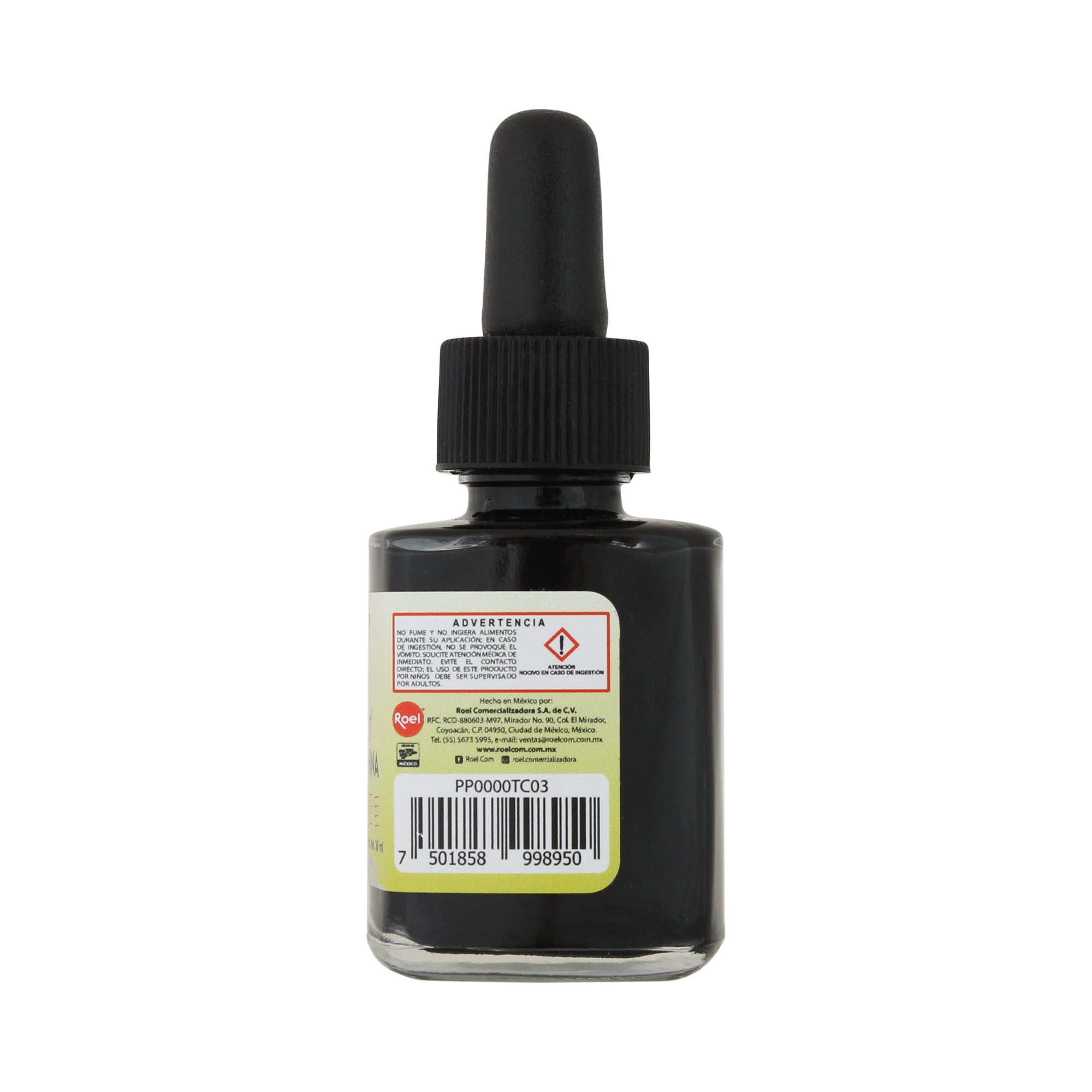 Tinta China Indart Negro, Frasco de Vidrio. 30ml