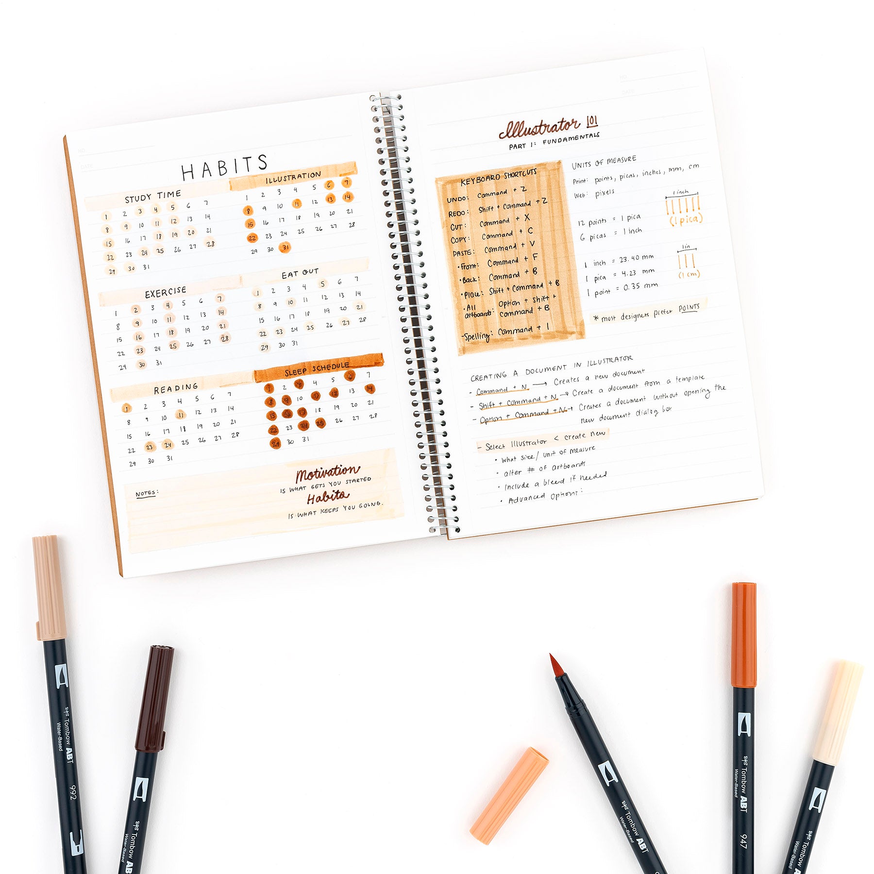 Set de Marcadores Dual Brush Retratos con 10 piezas