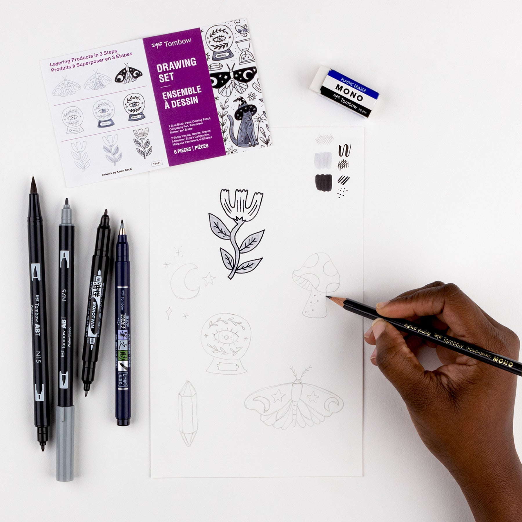 Set de Marcadores y Accesorios para Dibujo