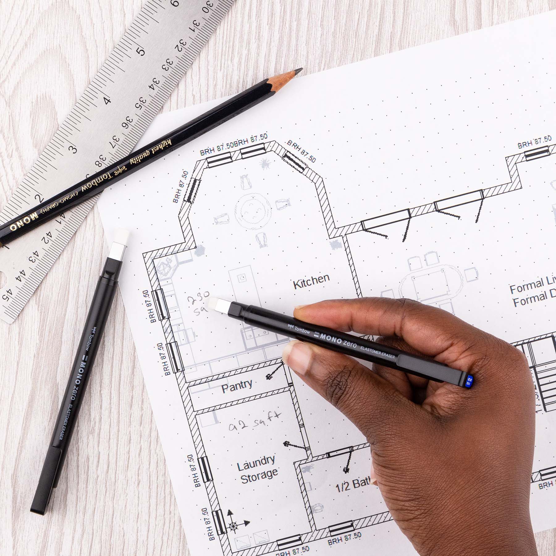 Portagomas de Precisión Rectangular MONO Zero 2.5 mm + 2 Recambios