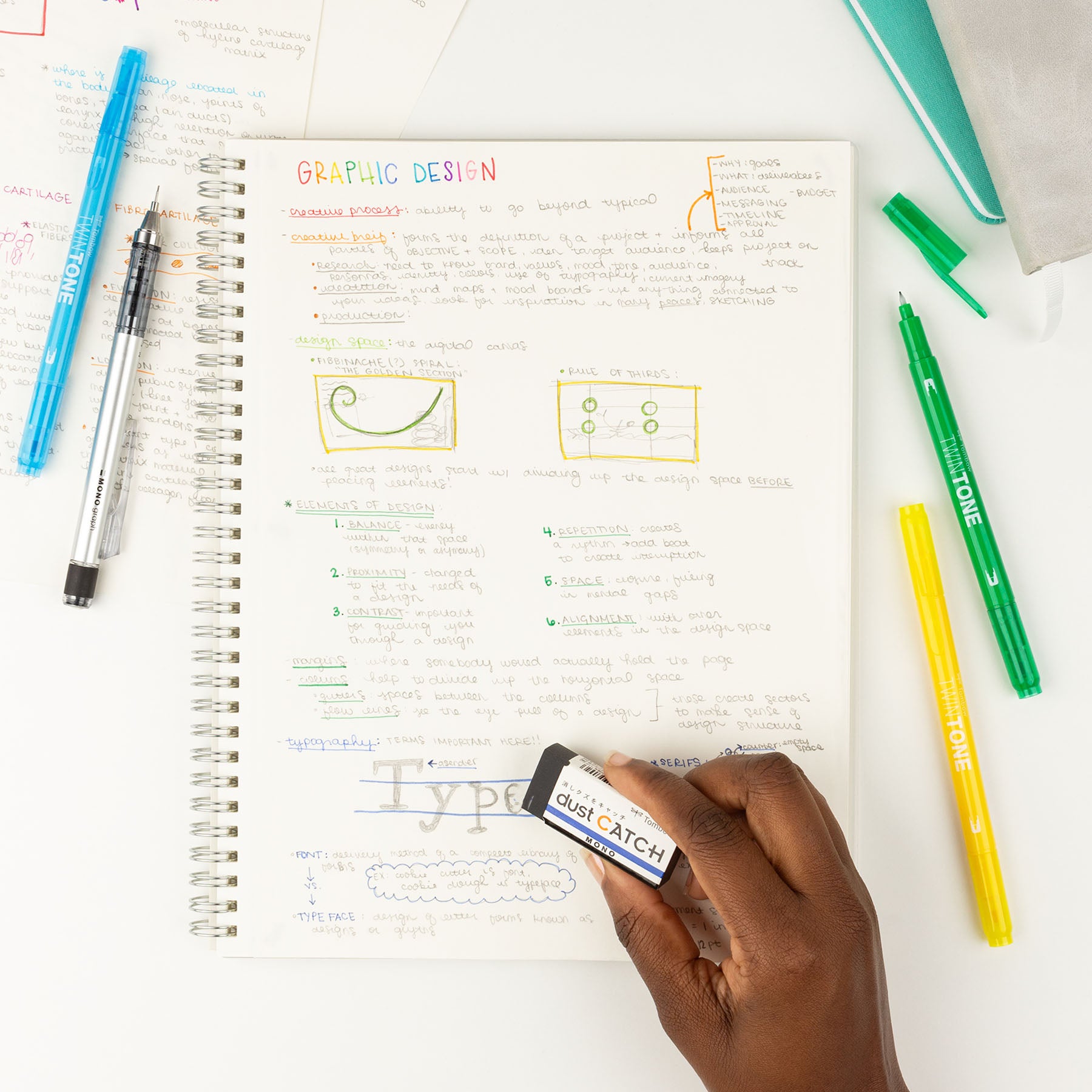 Goma de Borrar Negra Dust Catch – MONO