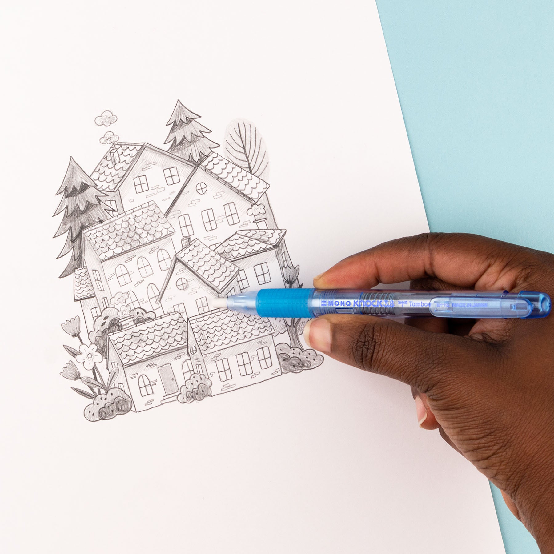 Borrador Retráctil MONO Knock Tombow 3.8mm - Tipo Bolígrafo con Clip