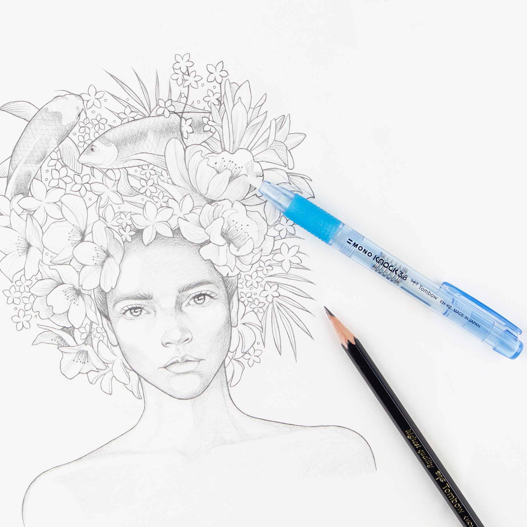 Borrador Retráctil MONO Knock Tombow 3.8mm - Tipo Bolígrafo con Clip