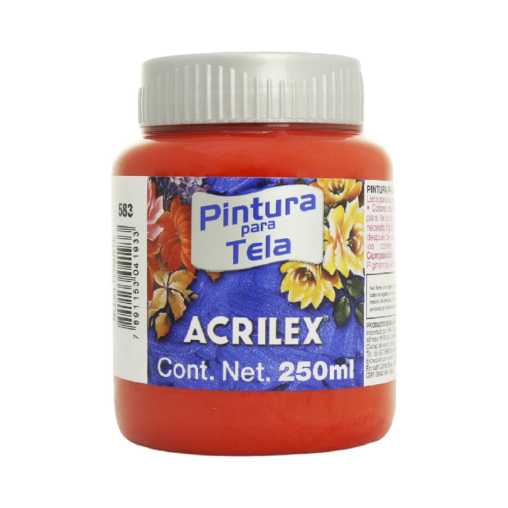 Pintura para Tela Mate Rojo Tomate - 250ml