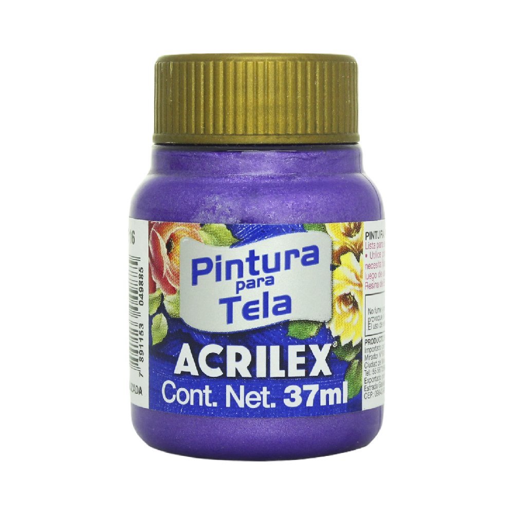 Pintura Metálica Para Tela Acrilex, 37ml