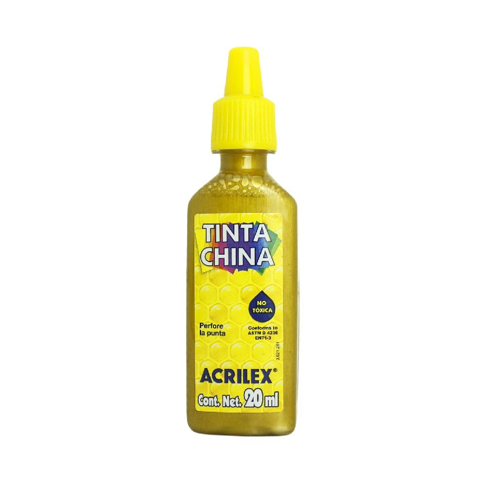 Tinta China Escolar Acrilex Oro 20ml