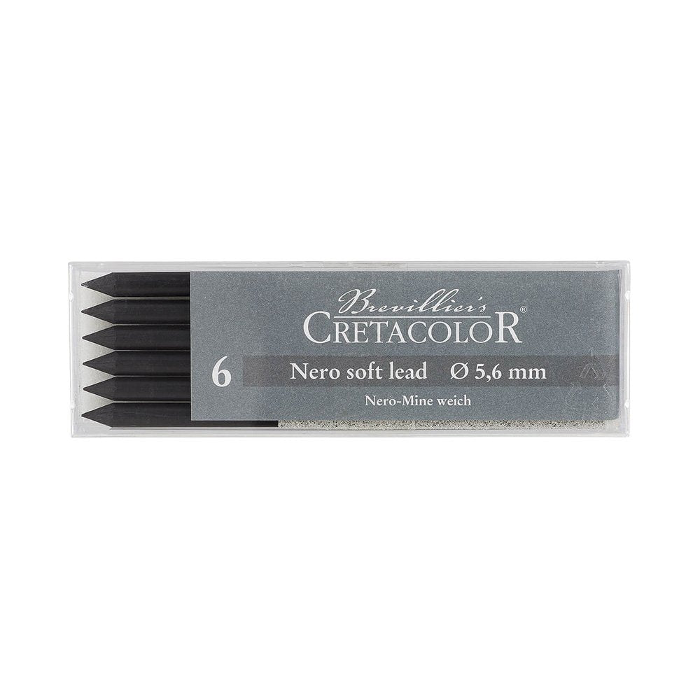 Minas de 5.6mm, Nero Blando Estuche con 6 Piezas