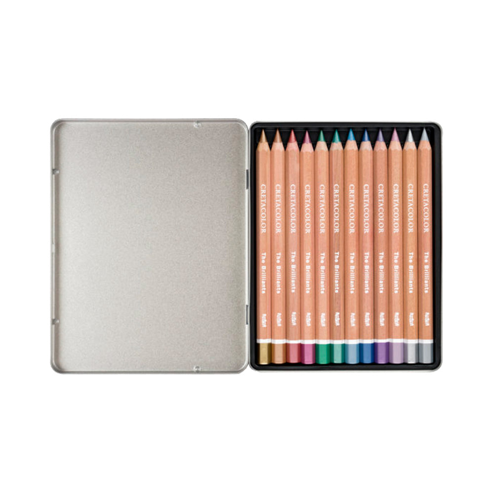 Lápices de Colores Brillantes Megacolor Estuche Metálico Con 12 piezas