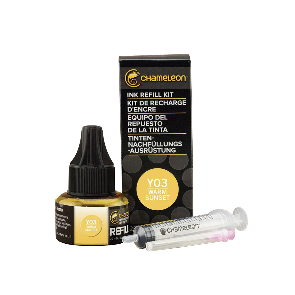 Tinta de Recambio 25ml para Rotulador Chameleon Amarillo Atardecer-Yo3