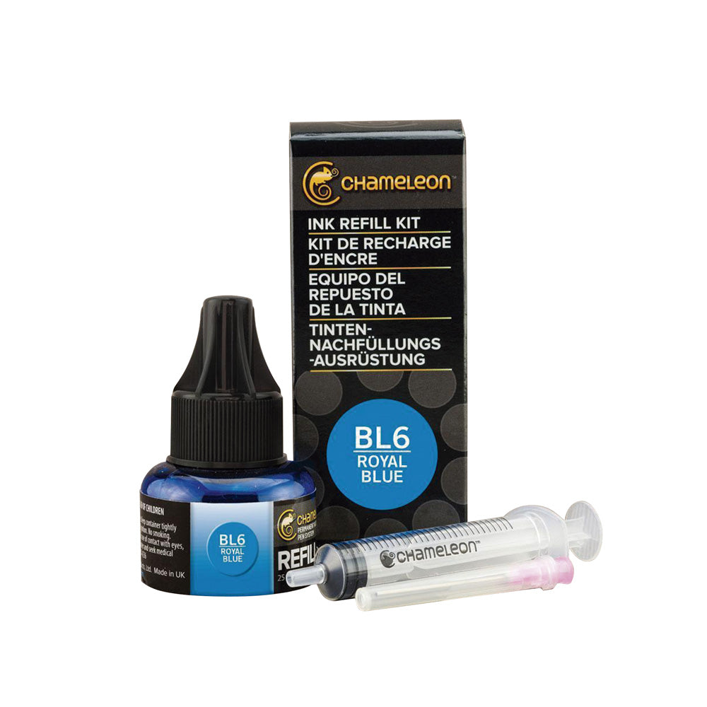 Tinta de Recambio 25ml para Rotulador Chameleon Azul Real-Bl6
