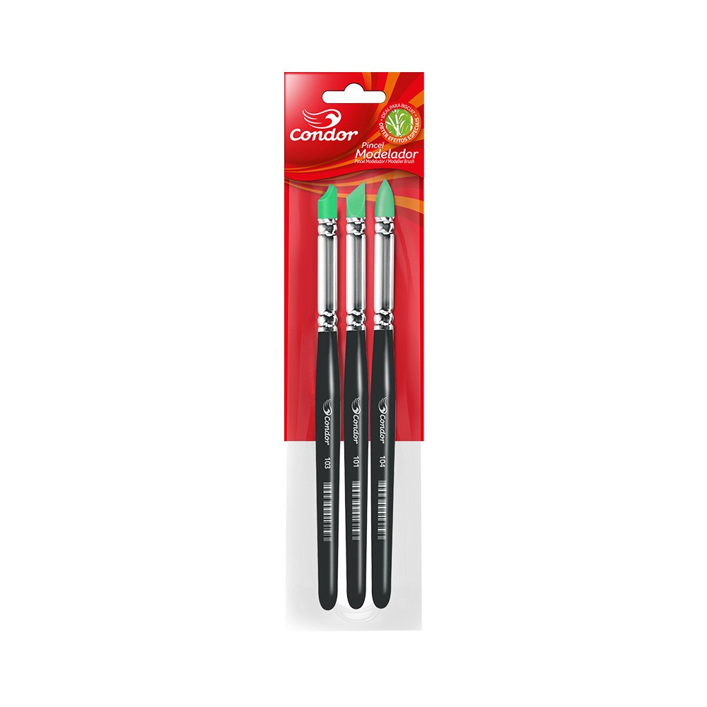 Juego de Pinceles de Goma Condor No. 113 con 3 Piezas