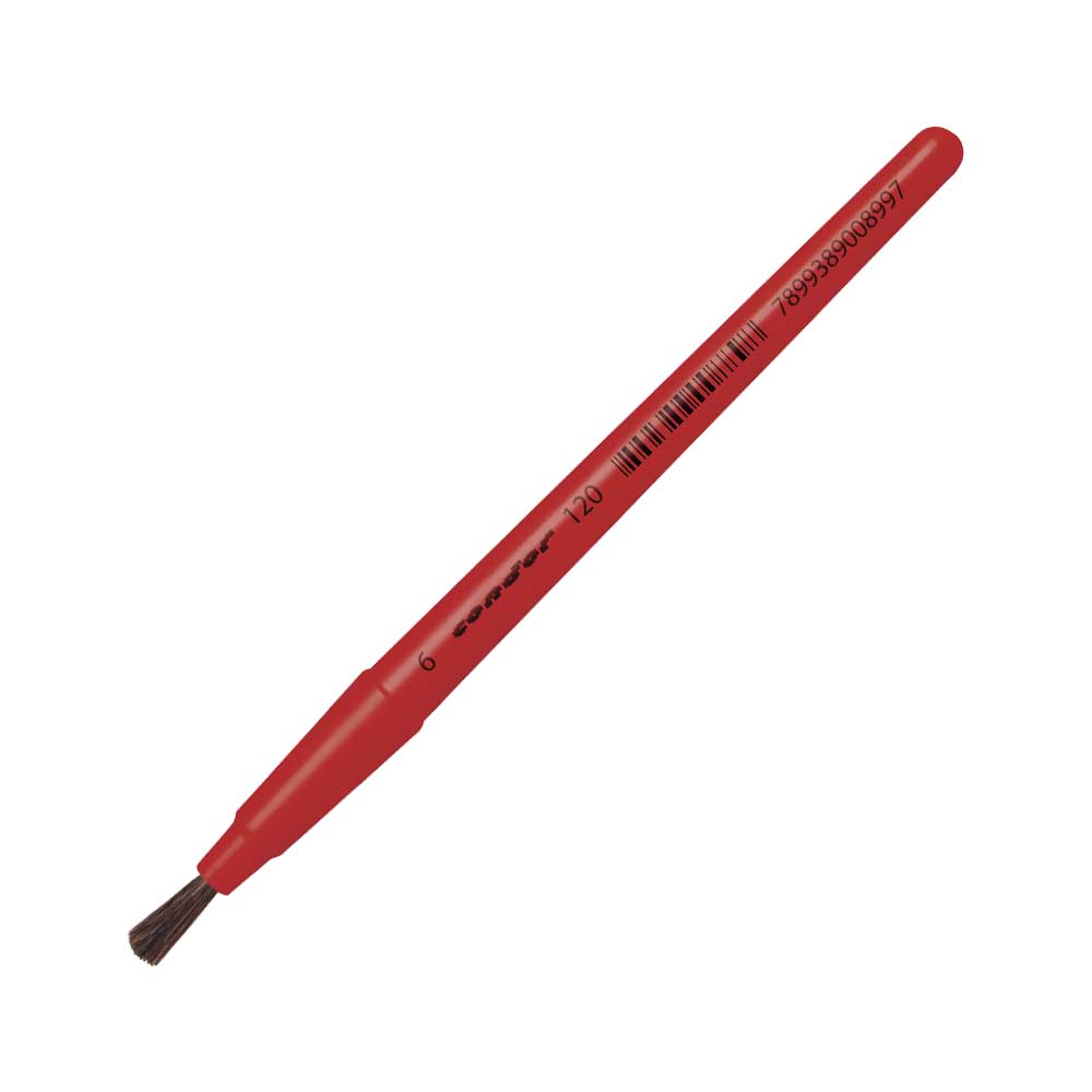 Pincel Escolar Rojo Condor Serie 120 No. 6
