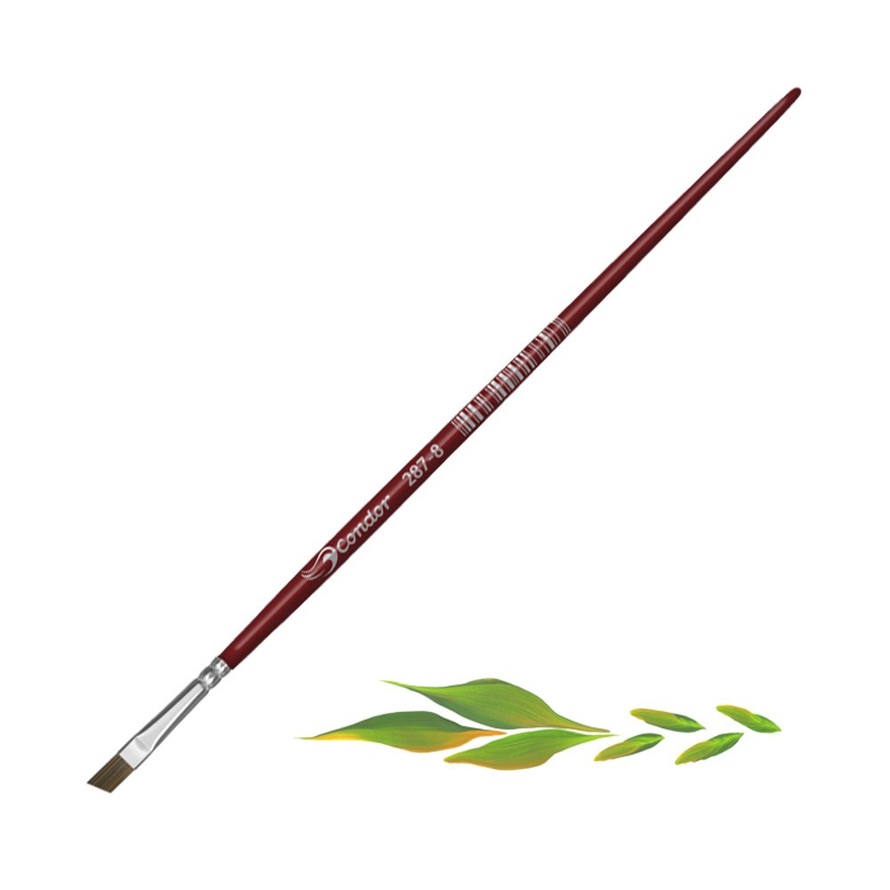 Pincel Chaflanado Angular Pelo Sintético Condor Serie 287 No. 8