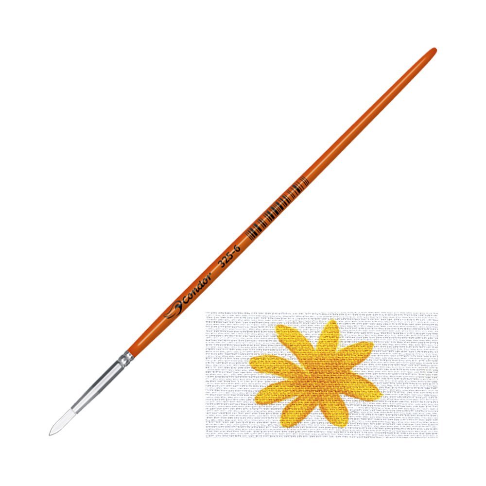 Pincel Redondo Pelo Sintético Condor para Tela Serie 325 No. 6