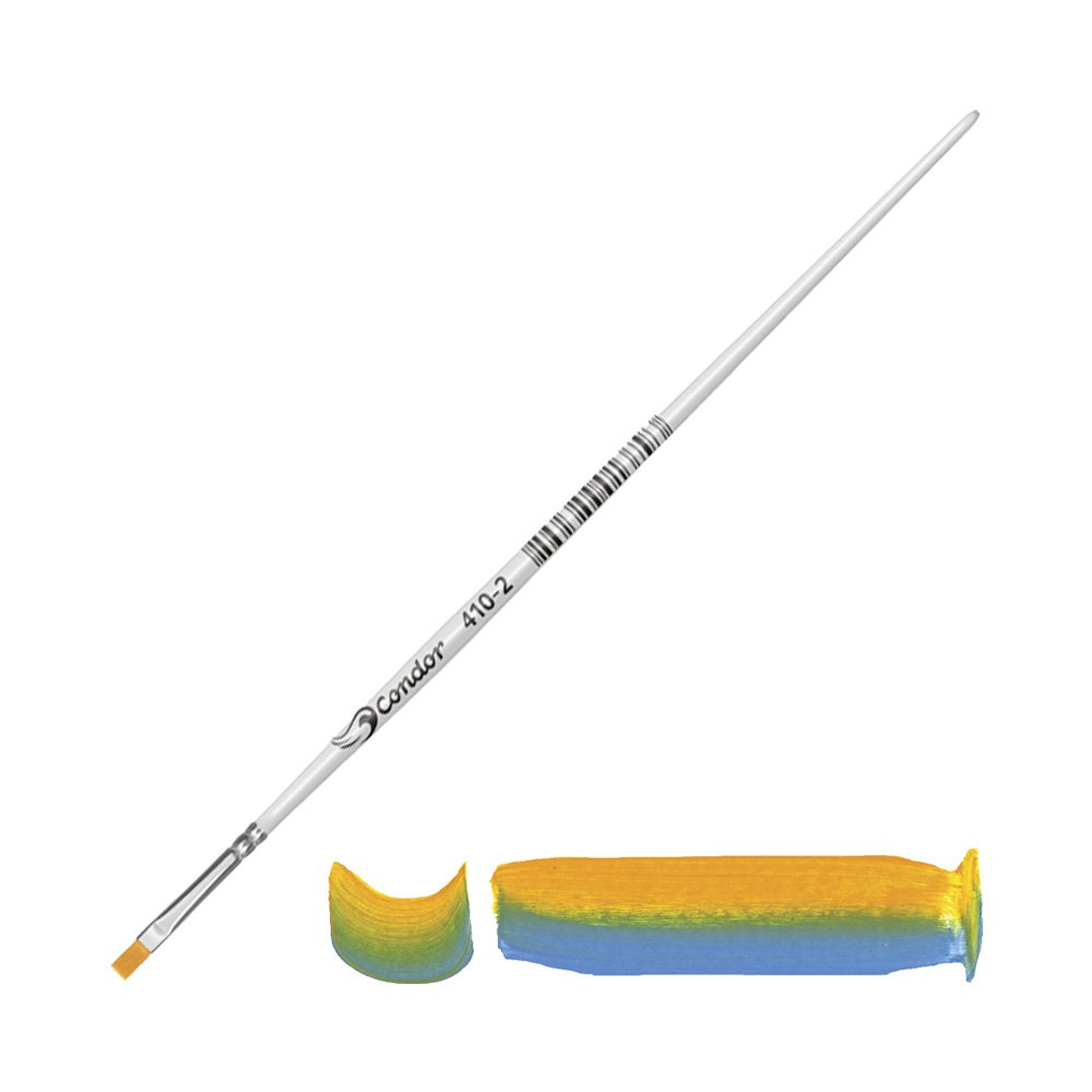 Pincel Plano Pelo Sintético Toray Condor Serie 410 No. 2