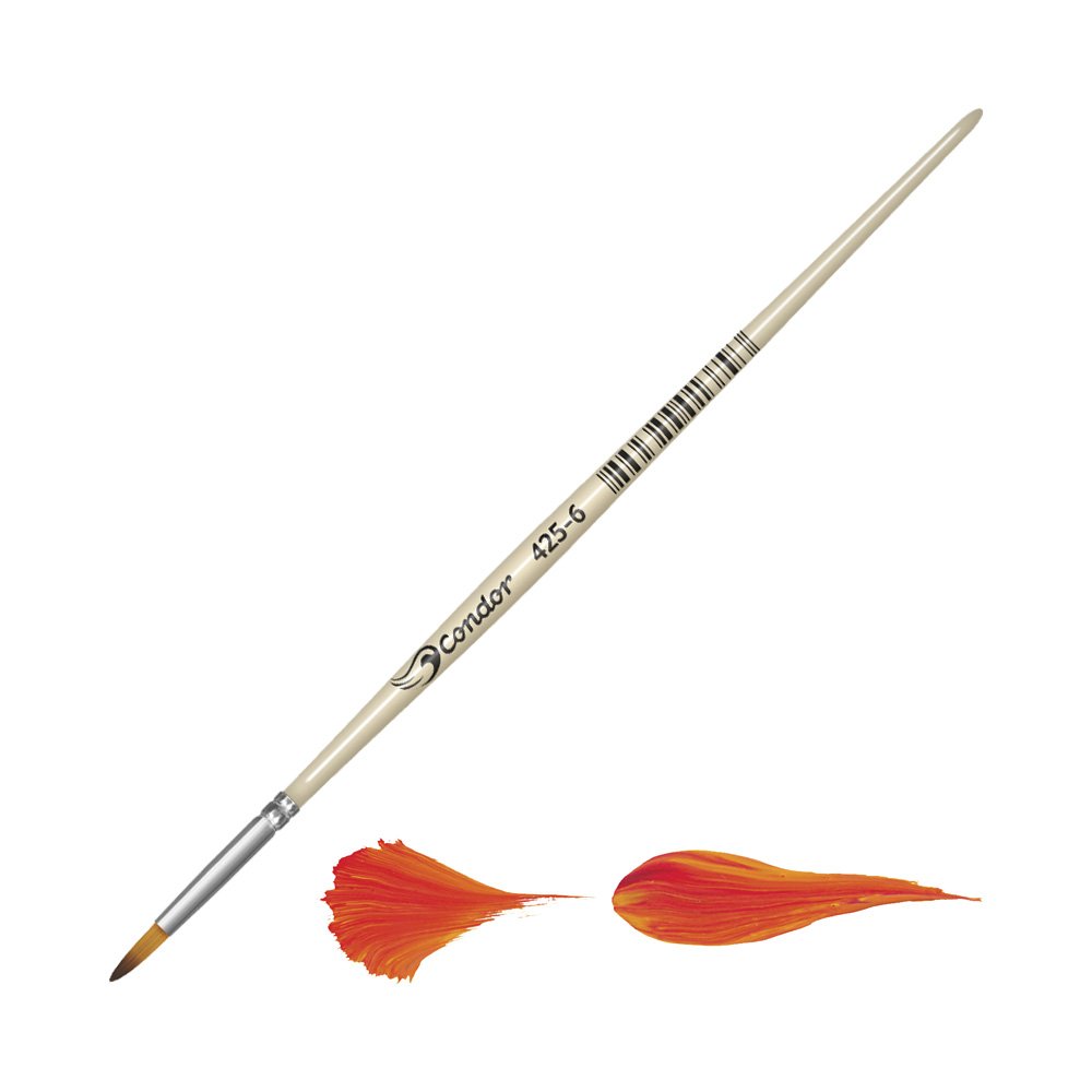 Pincel Pelo Sintético Konex Condor Serie 425 No. 6