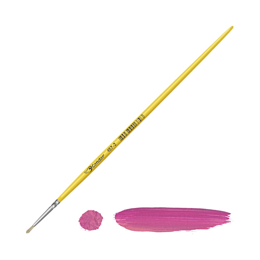 Pincel Plano Cerda Blanca Condor Serie 457 No. 2