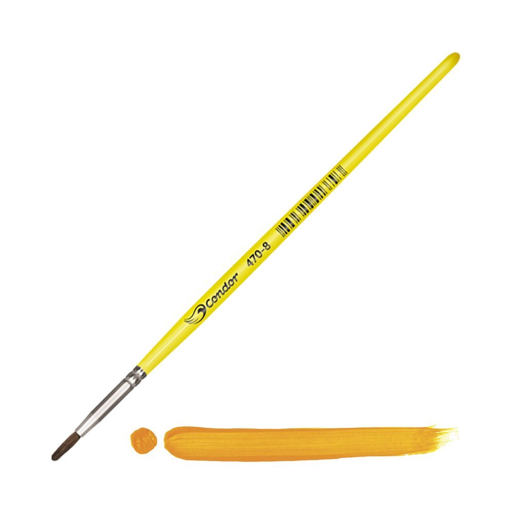 Pincel Redondo Pelo de Pony Condor para Acuarela Serie 470 No. 8