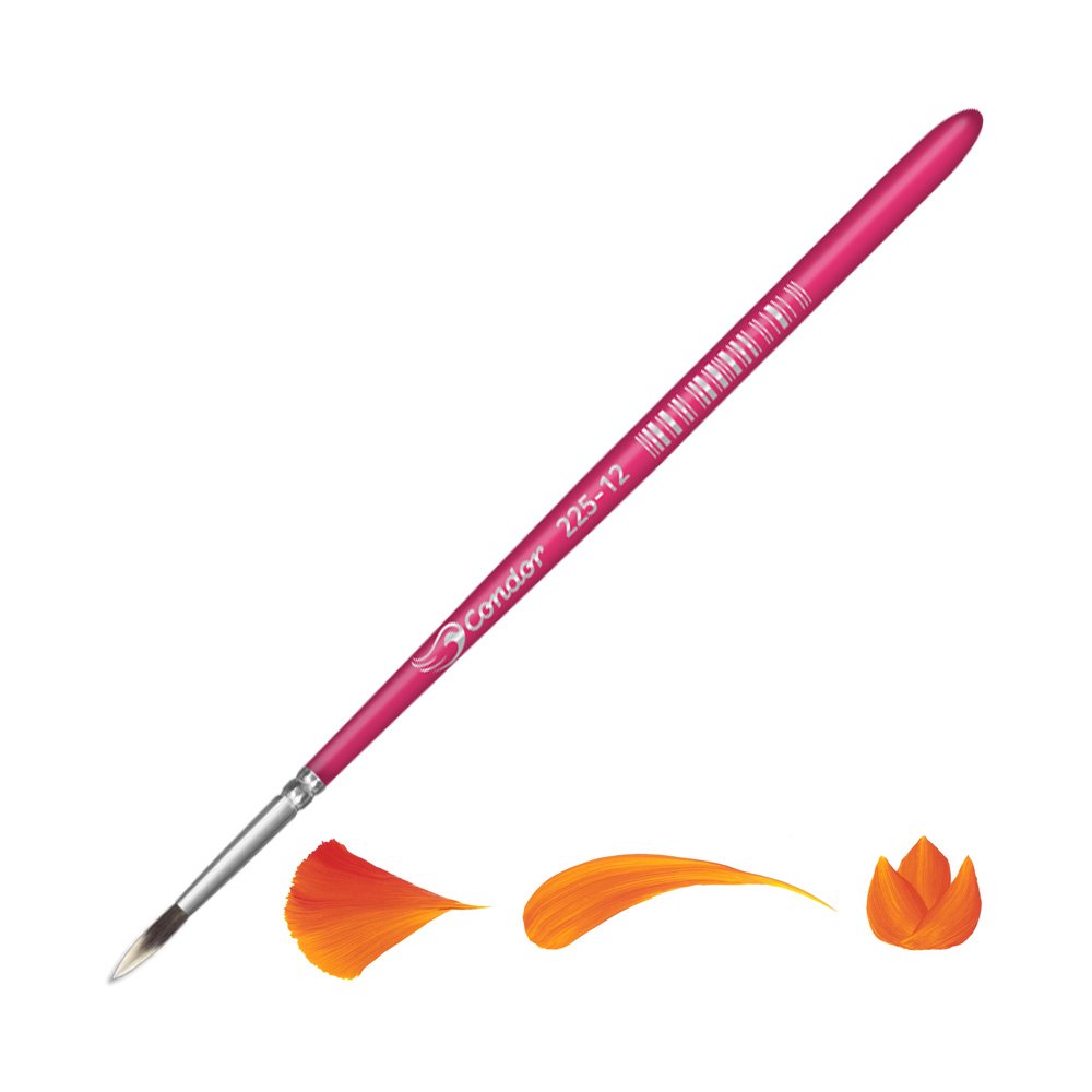 Pincel Redondo Pelo Sintético Confort Condor Serie 225 No. 12