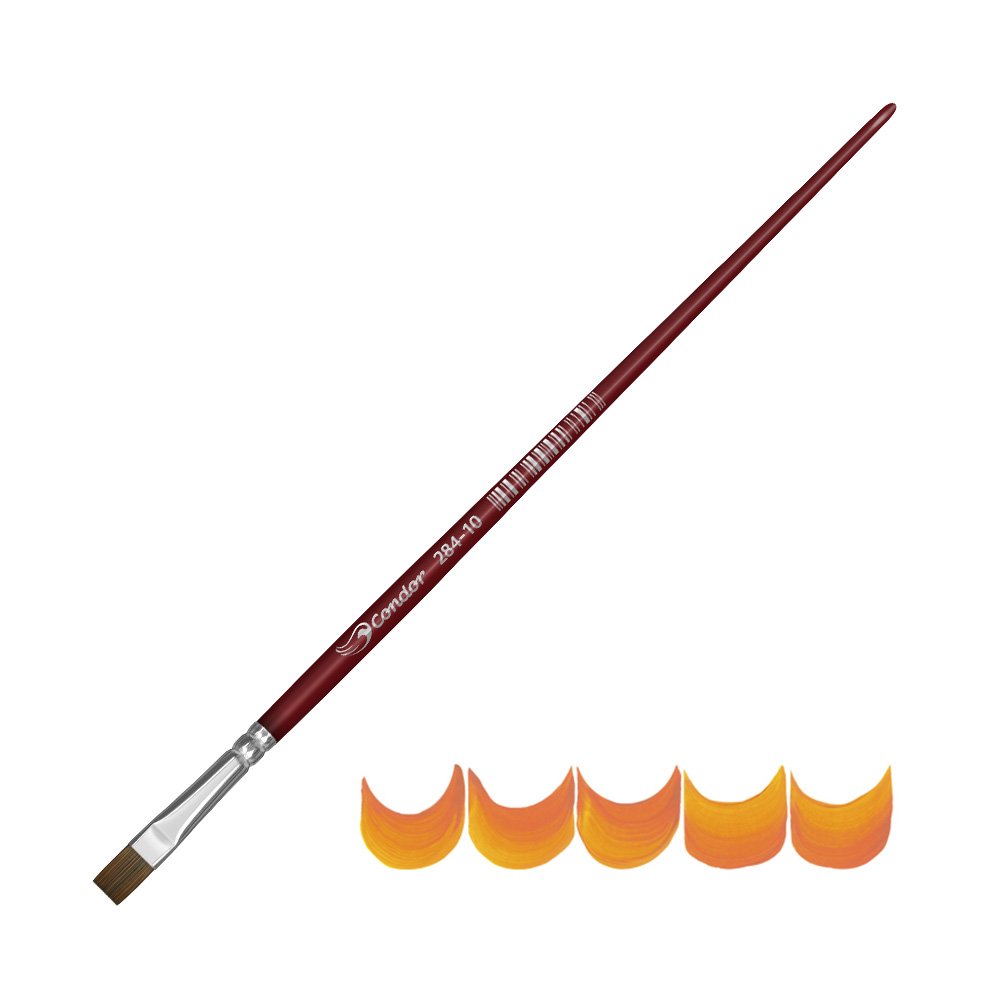 Pincel Plano Pelo Sintético Condor Serie 284 No. 10