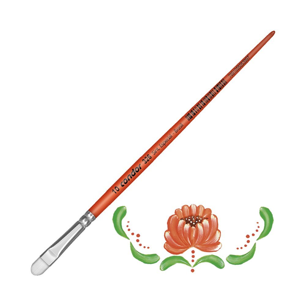 Pincel Sintético Lengua de Gato Condor para Tela Serie 326 No. 10