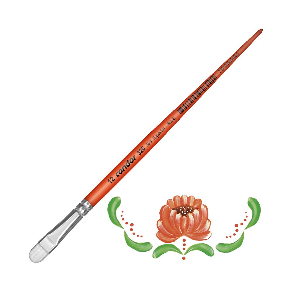 Pincel Sintético Lengua de Gato Condor para Tela Serie 326 No. 12