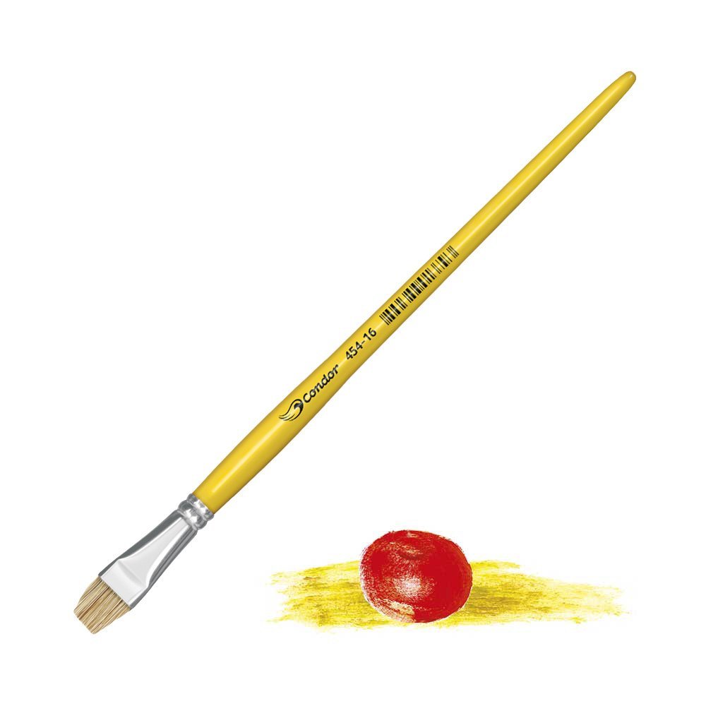Pincel Plano Cerda Natural Condor para Tela Serie 454 No. 16