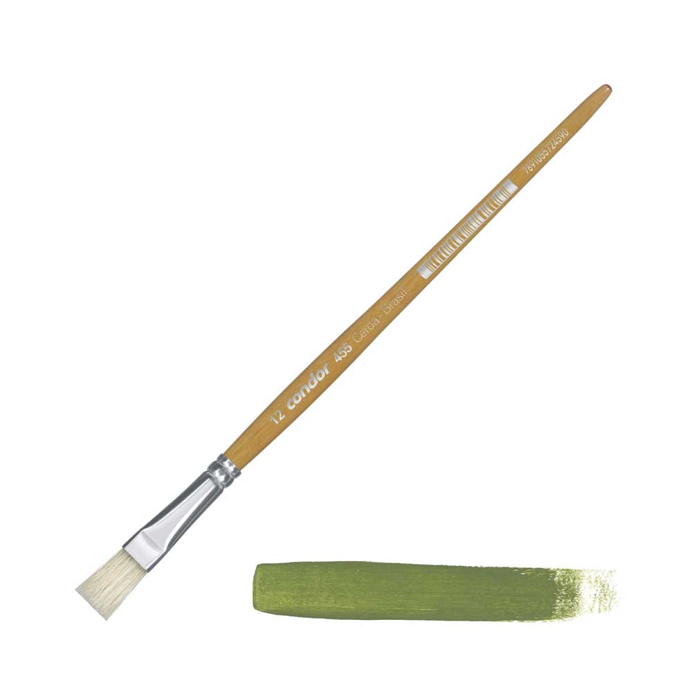 Pincel Plano Condor para Oleo Serie 455 No. 12