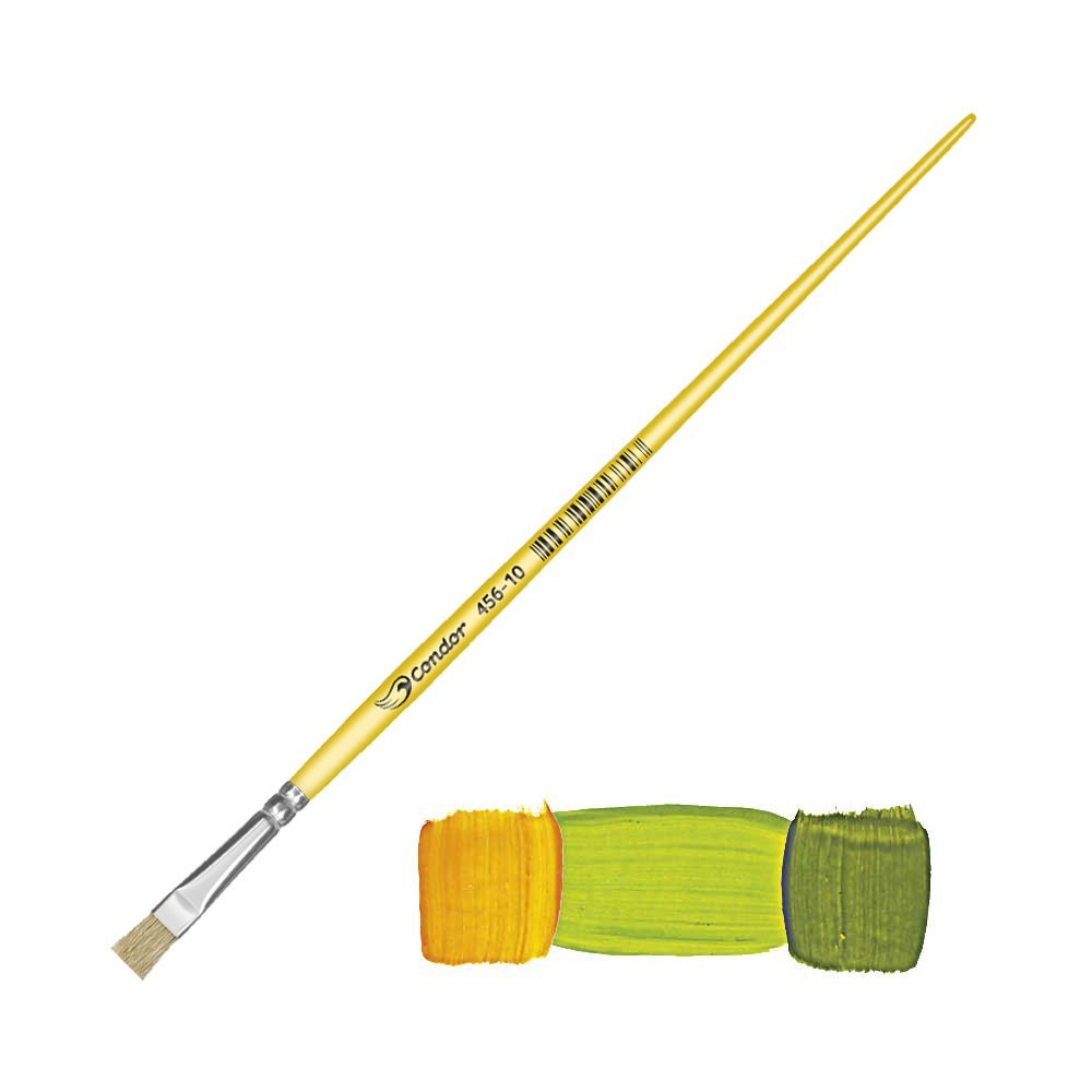 Pincel Plano Cerda Blanca Condor Serie 456 No. 10