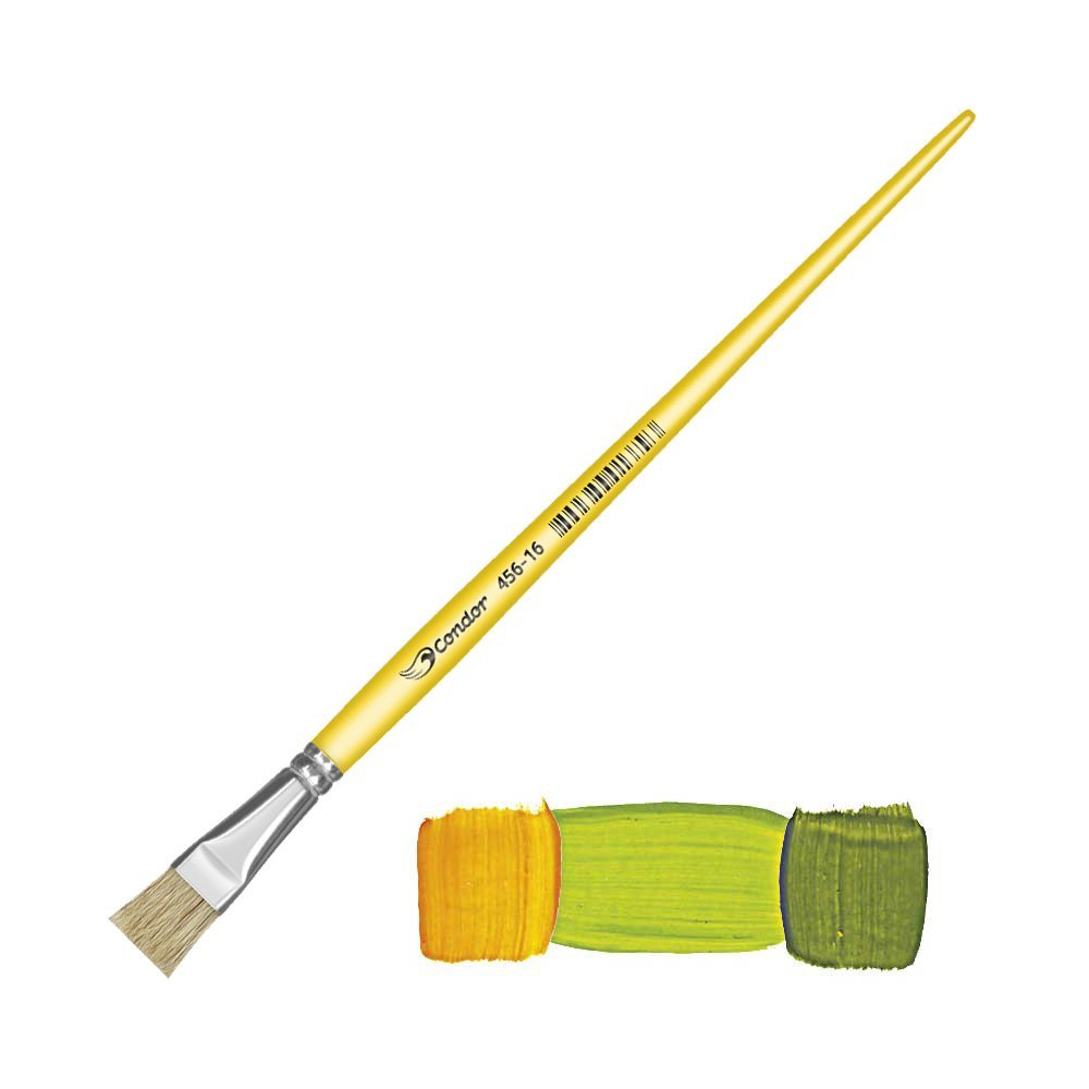 Pincel Plano Cerda Blanca Condor Serie 456 No. 16