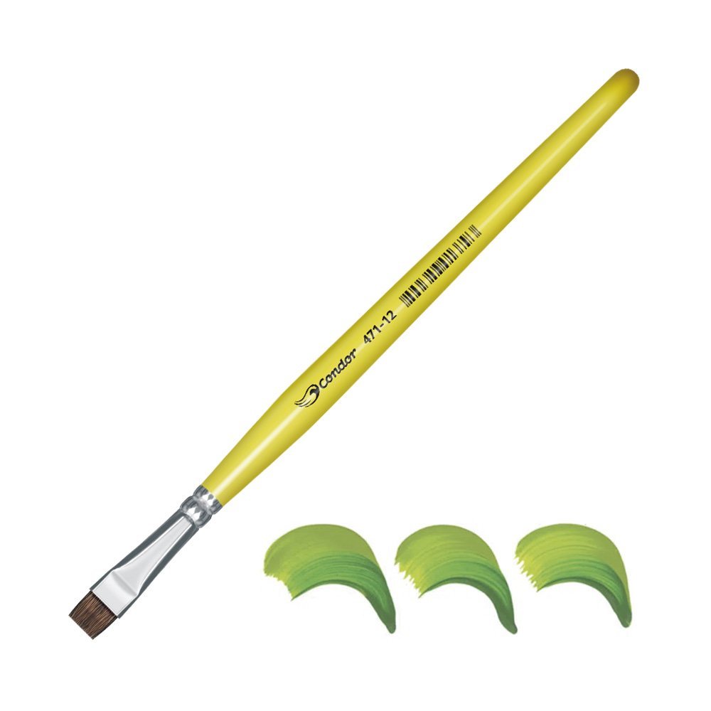 Pincel Plano Pelo de Pony Condor para Acuarela Serie 471 No. 12