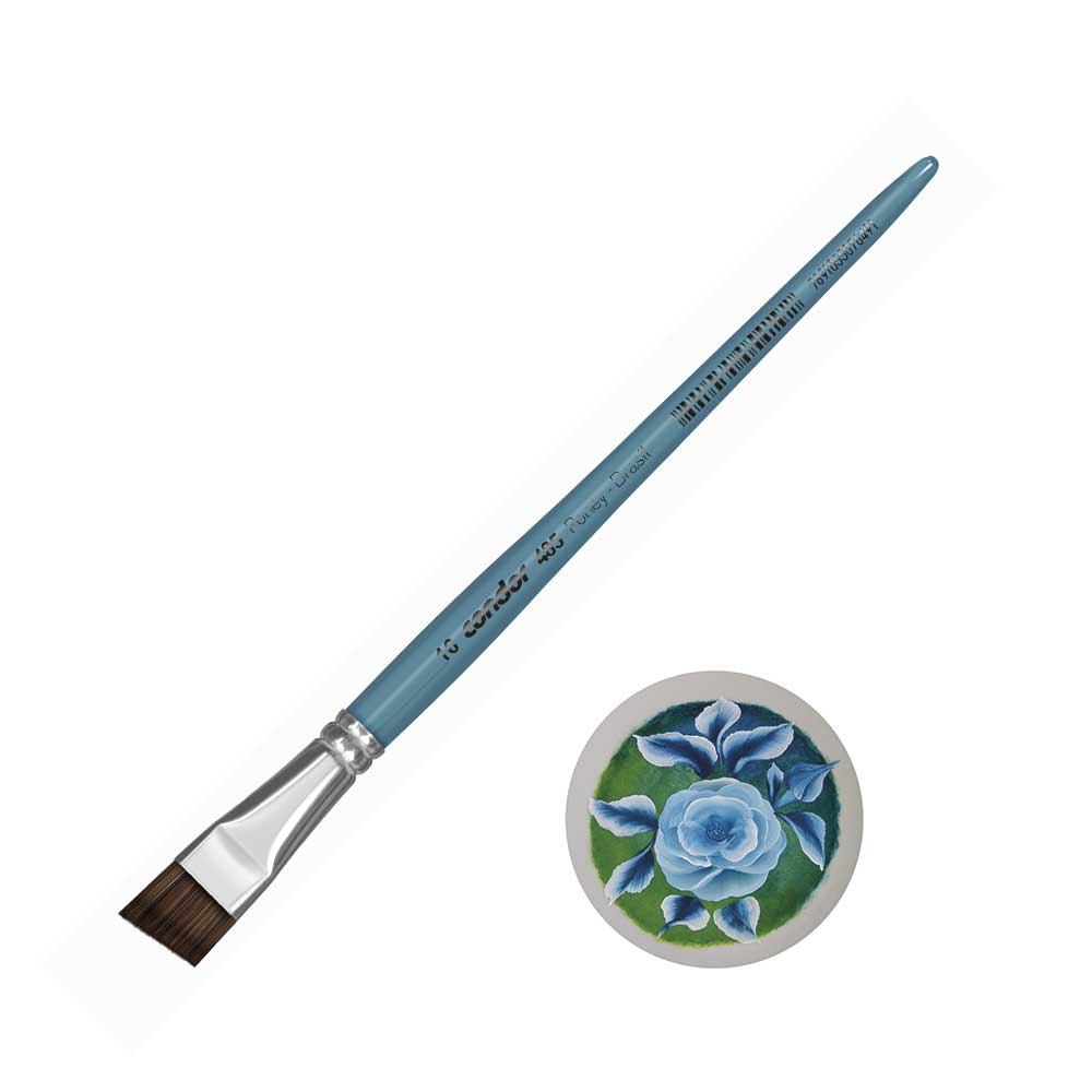 Pincel Plano Pelo Pony Condor para Acuarela Serie 485 No. 14