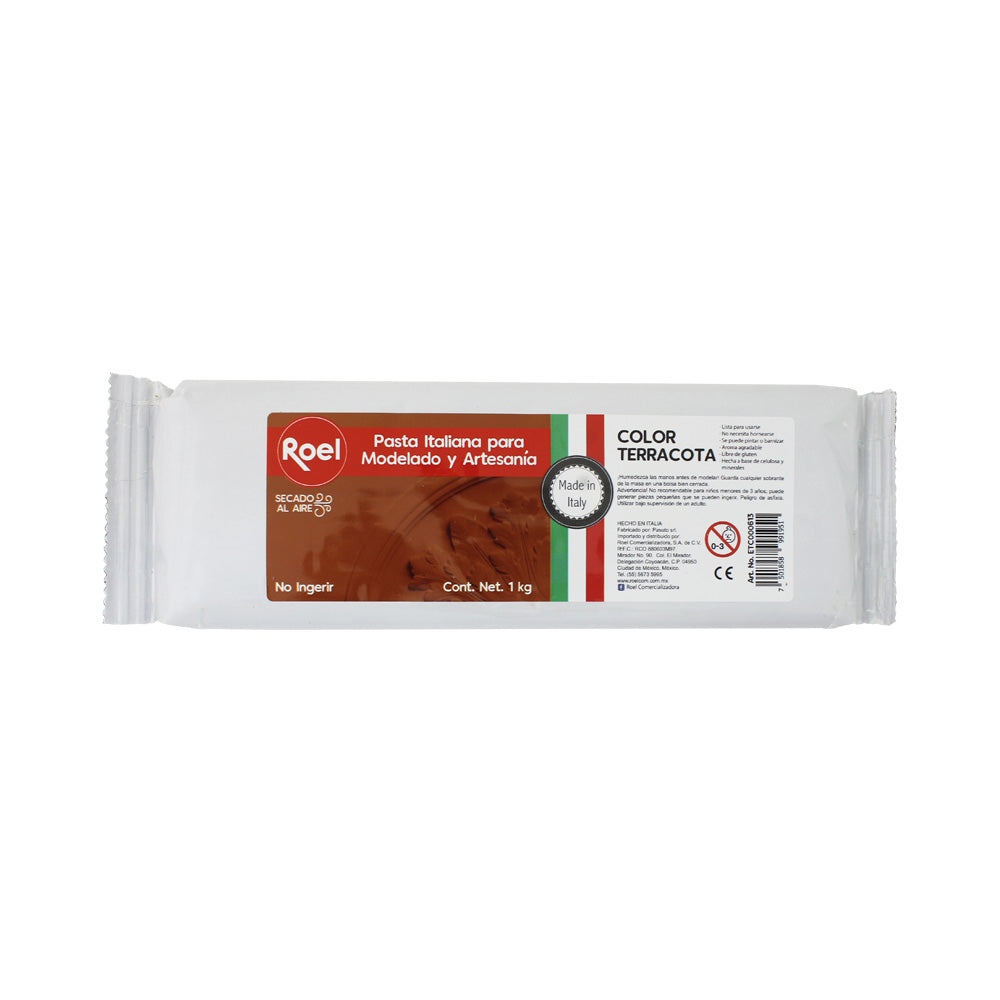 Pasta para Modelar Italiana Roel Color Terracota 1000g