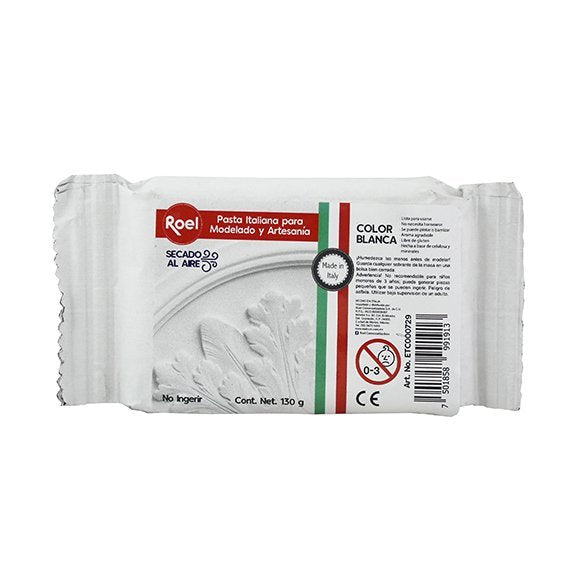 Pasta para Modelar Italiana, Roel 130g Blanca