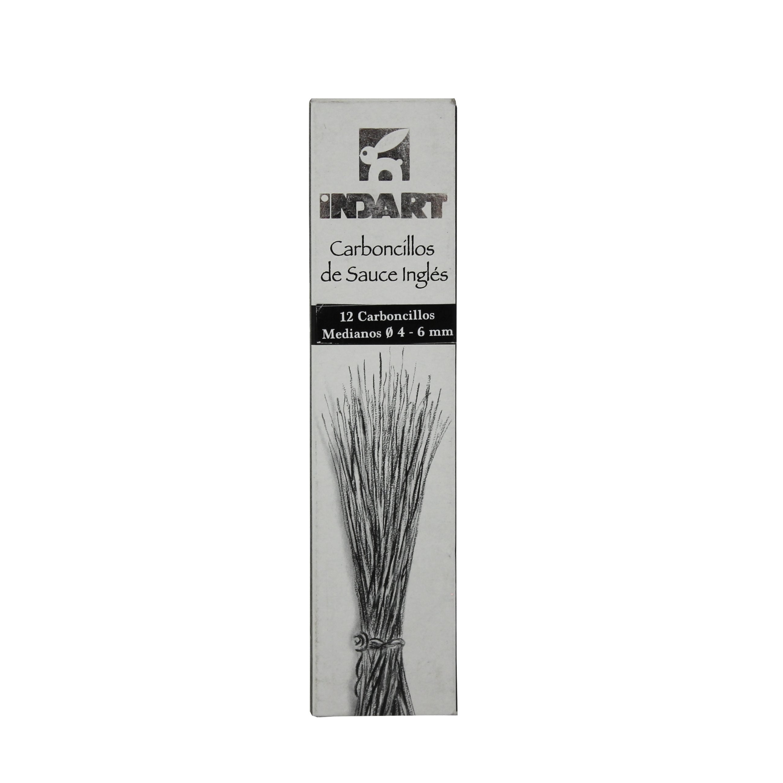 Carboncillos Ingleses Indart Medianos Con 12 Pzas