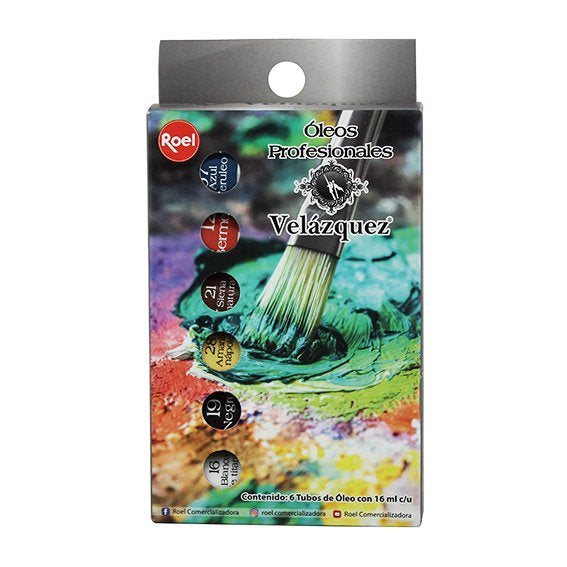 Set de Pintura al Óleo con 6 Tubos de 16ml