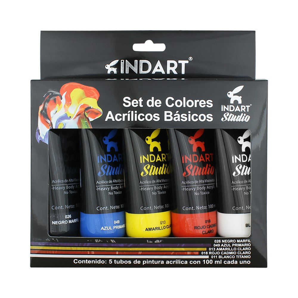 Set de Colores Acrílicos Básicos "Alta Viscosidad"