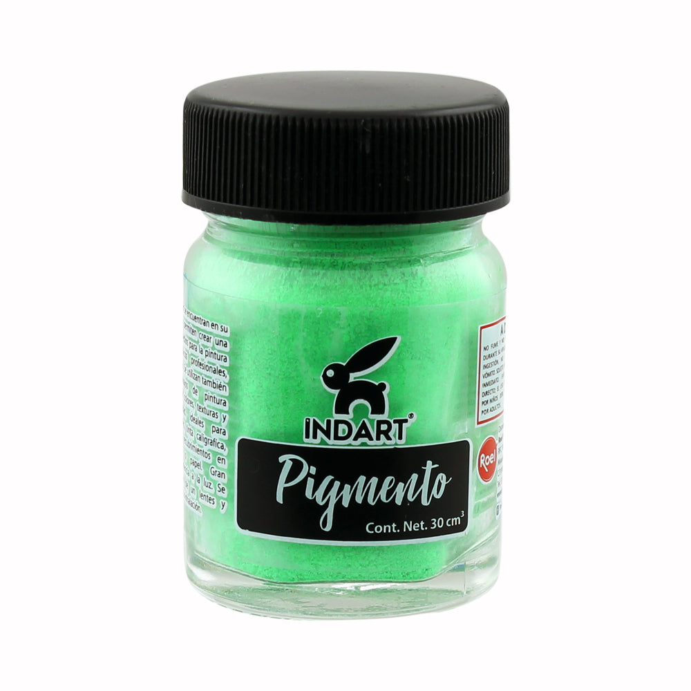 Pigmento Indart Serie 1, 30cm cúbicos, 36 Verde Fluorescente
