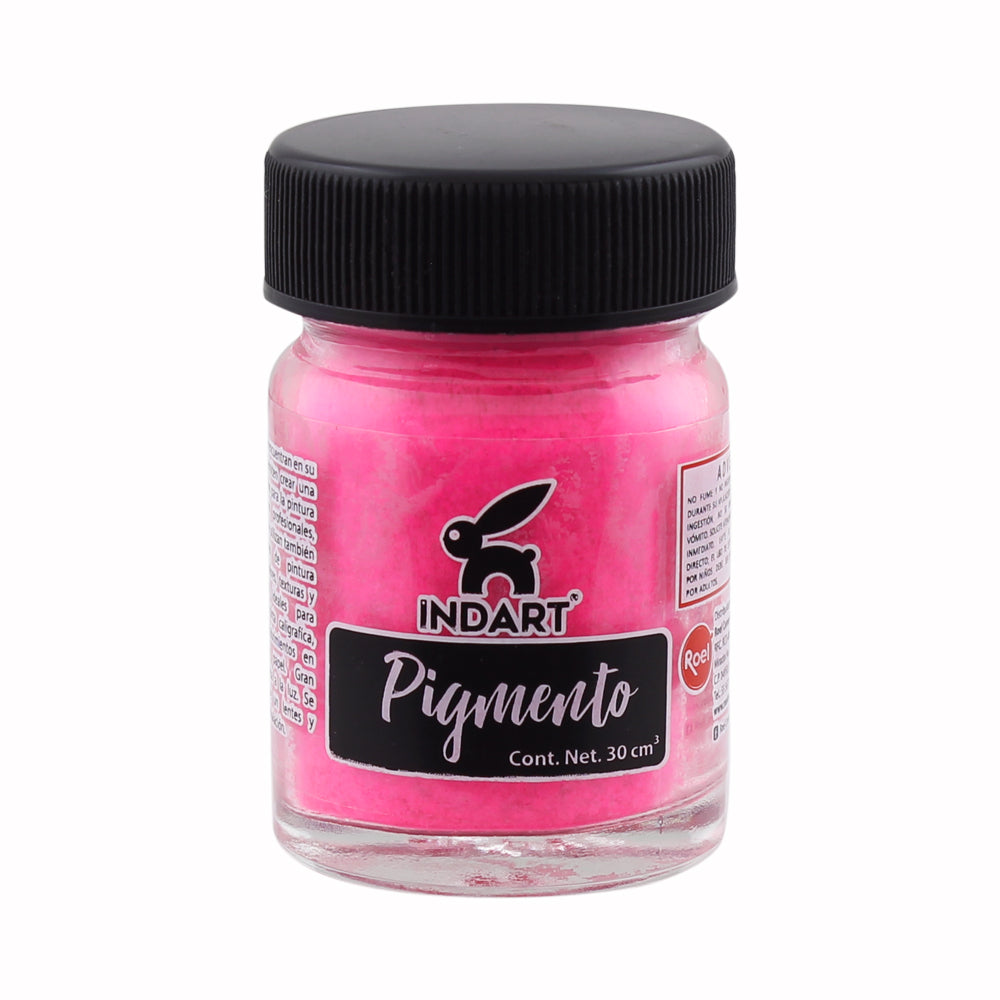 Pigmento Indart Serie 1, 30cm cúbicos, 38 Rosa Fluorescente