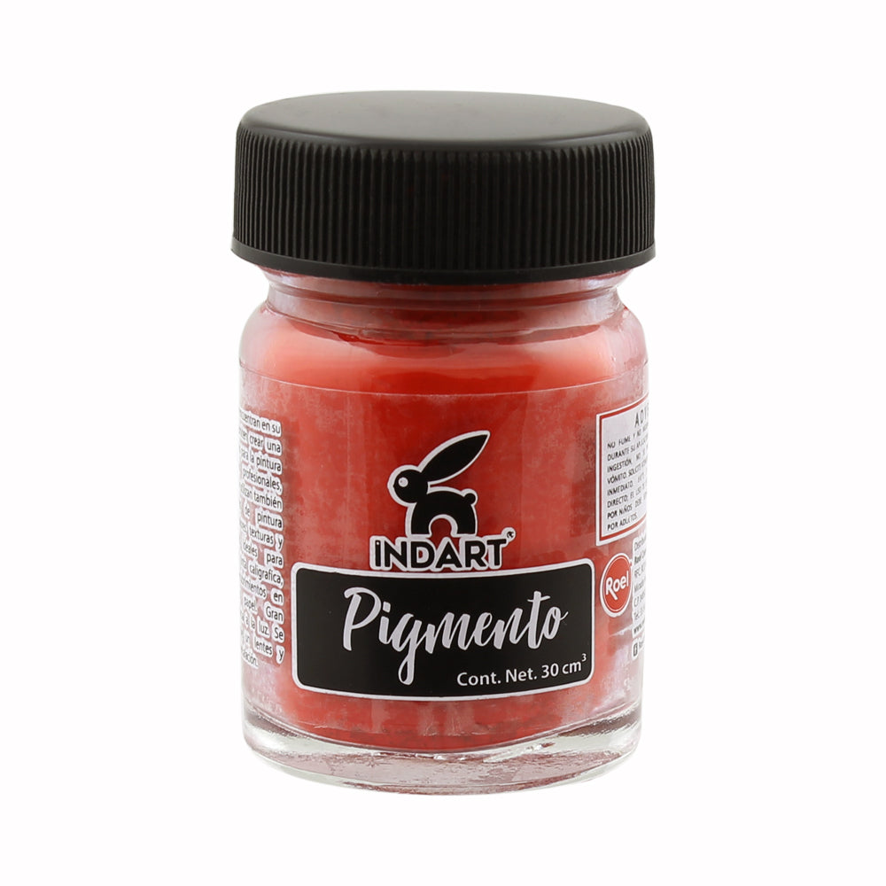 Pigmento Indart Serie 2, 30cm cúbicos, 15 Rojo Medio Permanente