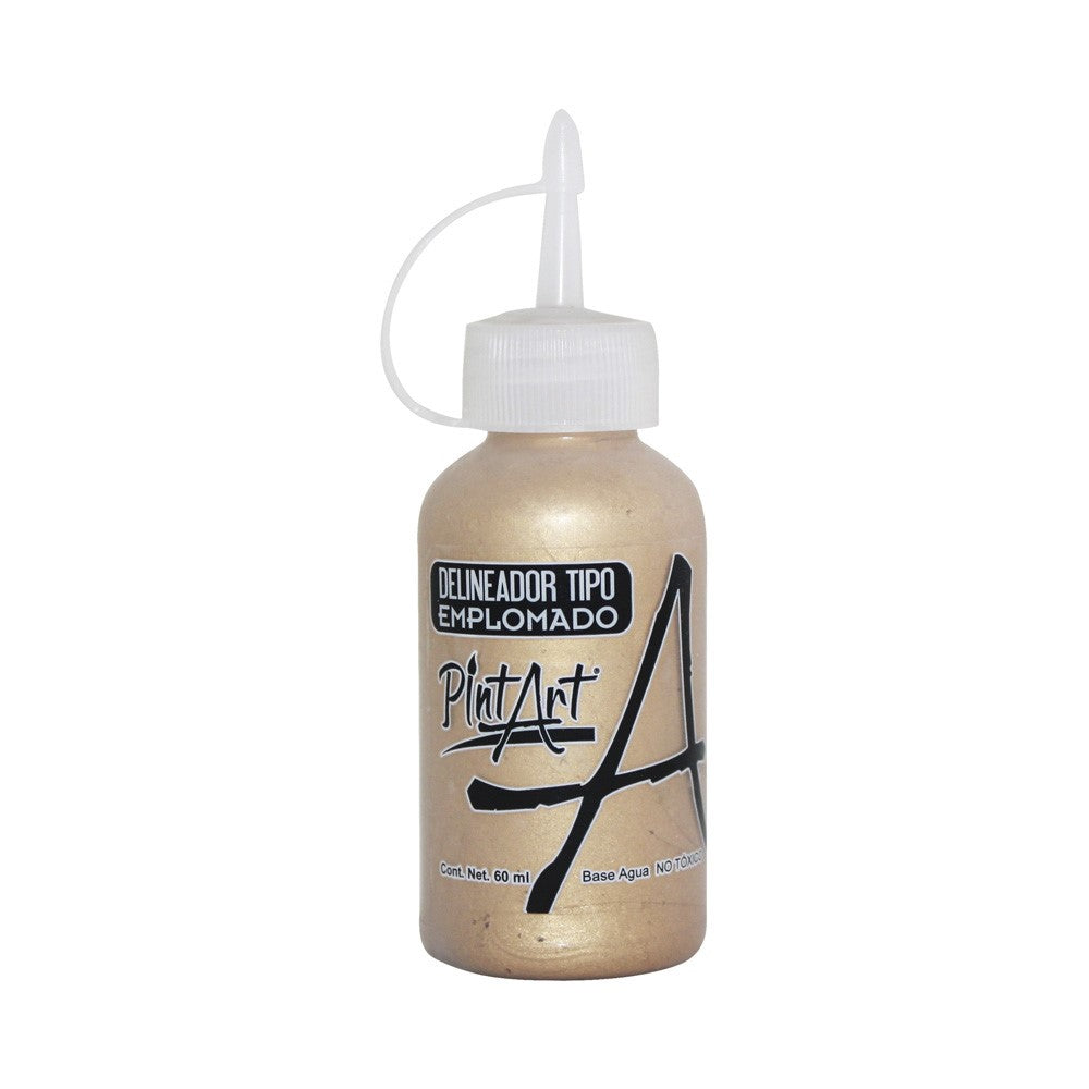 Delineador Tipo Emplomado Pintart Dorado 60ml