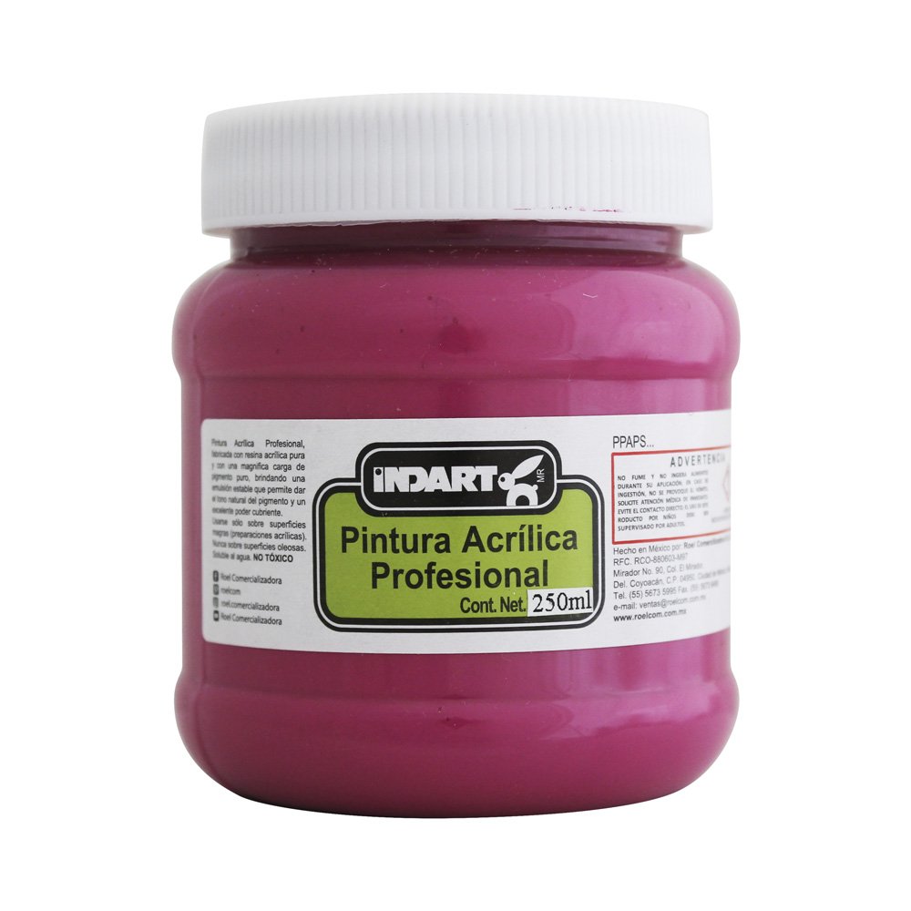 Pintura Acrílica Profesional Serie 6 Indart 59 Magenta Oscuro 250ml