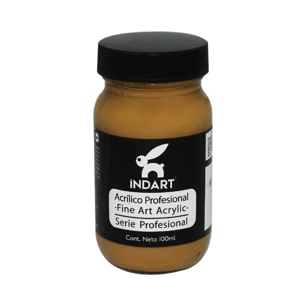 Pintura Acrílica Profesional Vidrio Serie 1 Indart 41 Tierra Siena Natural 100ml