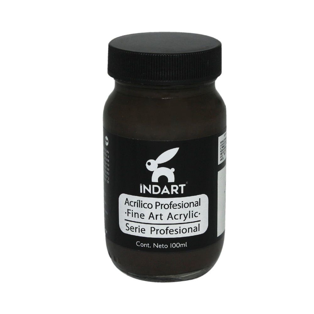 Pintura Acrílica Profesional Vidrio Serie 1 Indart 43 Sombra Natural 100ml