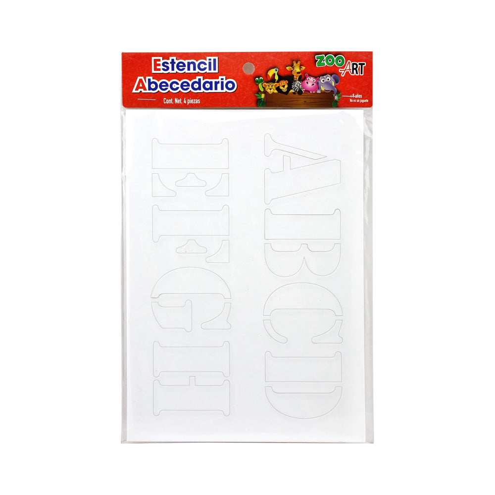 Esténcil de Cartón "zooArt" 5cm Abecedario y Signos