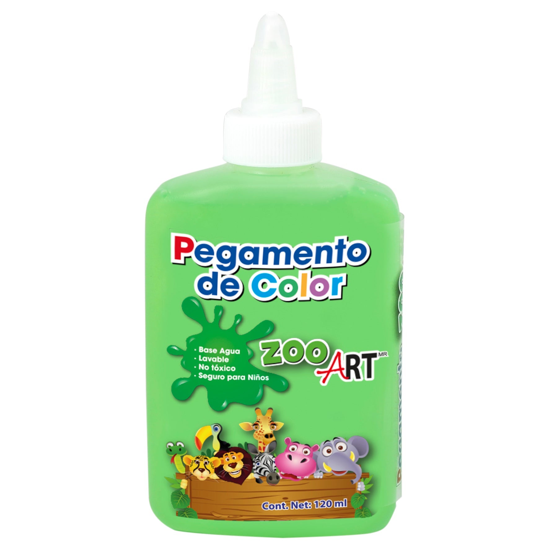 Pegamento Semitransparente "ZooArt" de 120ml Verde