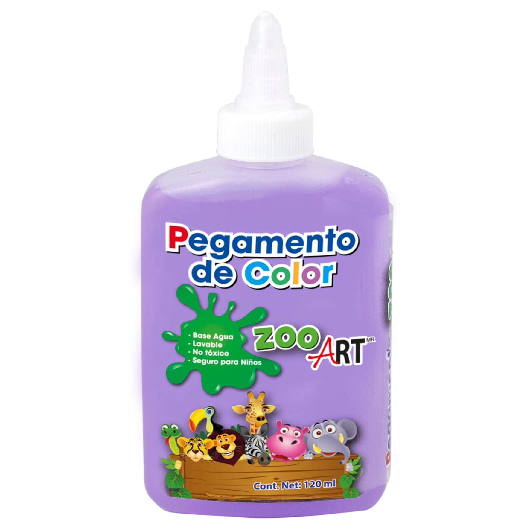 Pegamento Semitransparente "ZooArt" de 120ml Violeta